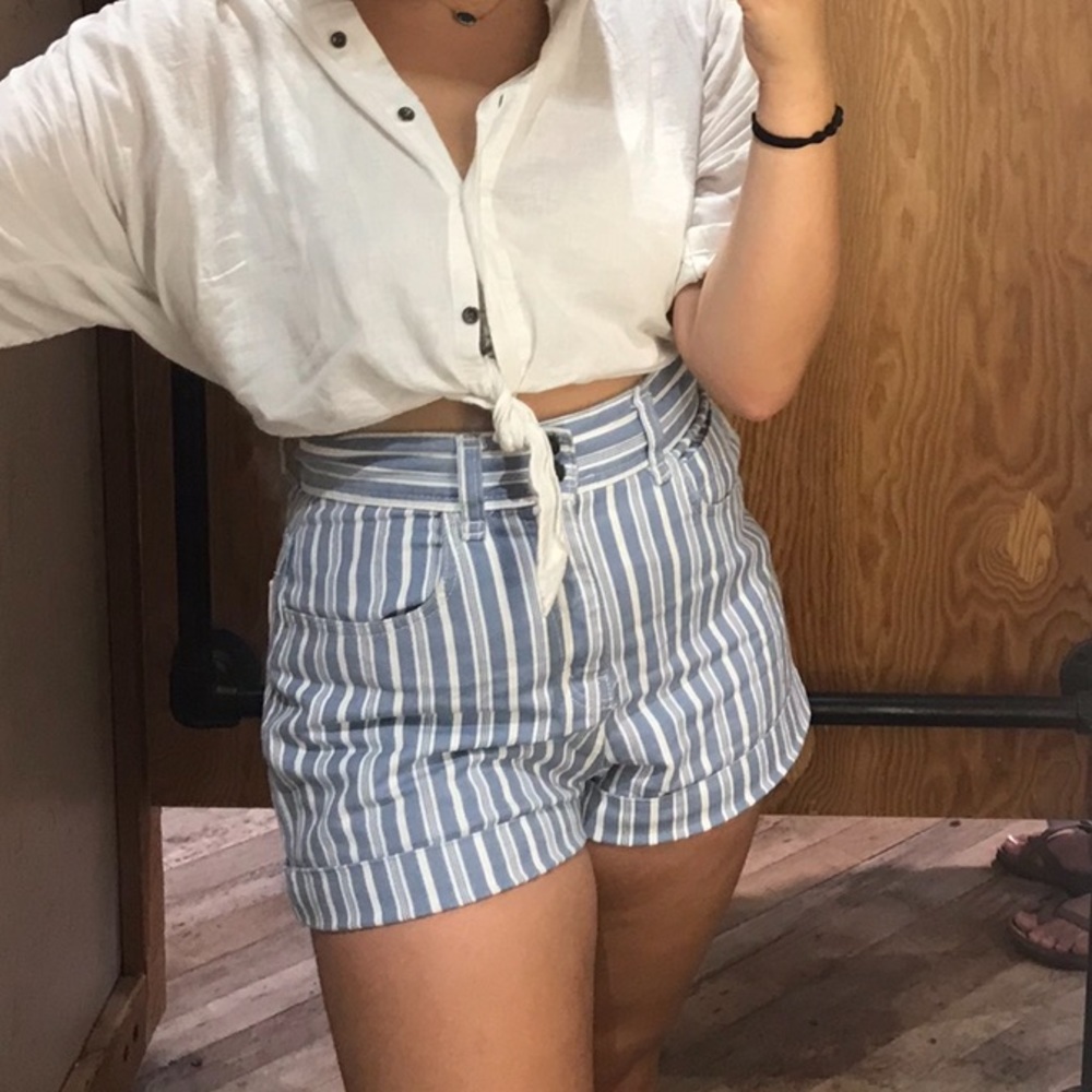 Striped BDG High Waisted Shorts